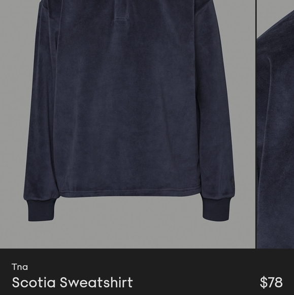 Bnwt tna scotia sweater midnight blue. Sz small - Picture 2 of 3